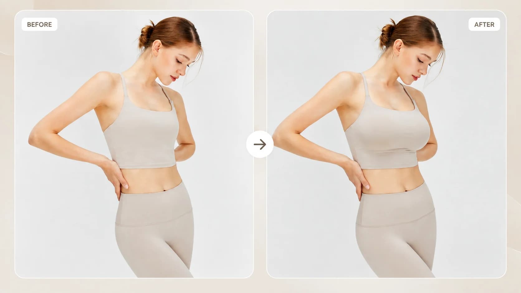 Clothed breast-expansion style preview
